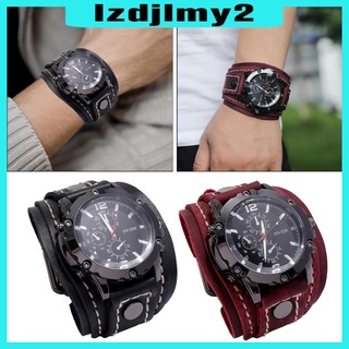 Men Wrist Watches Male Watch Bangles Comfortable Wide Leather Strap for Men