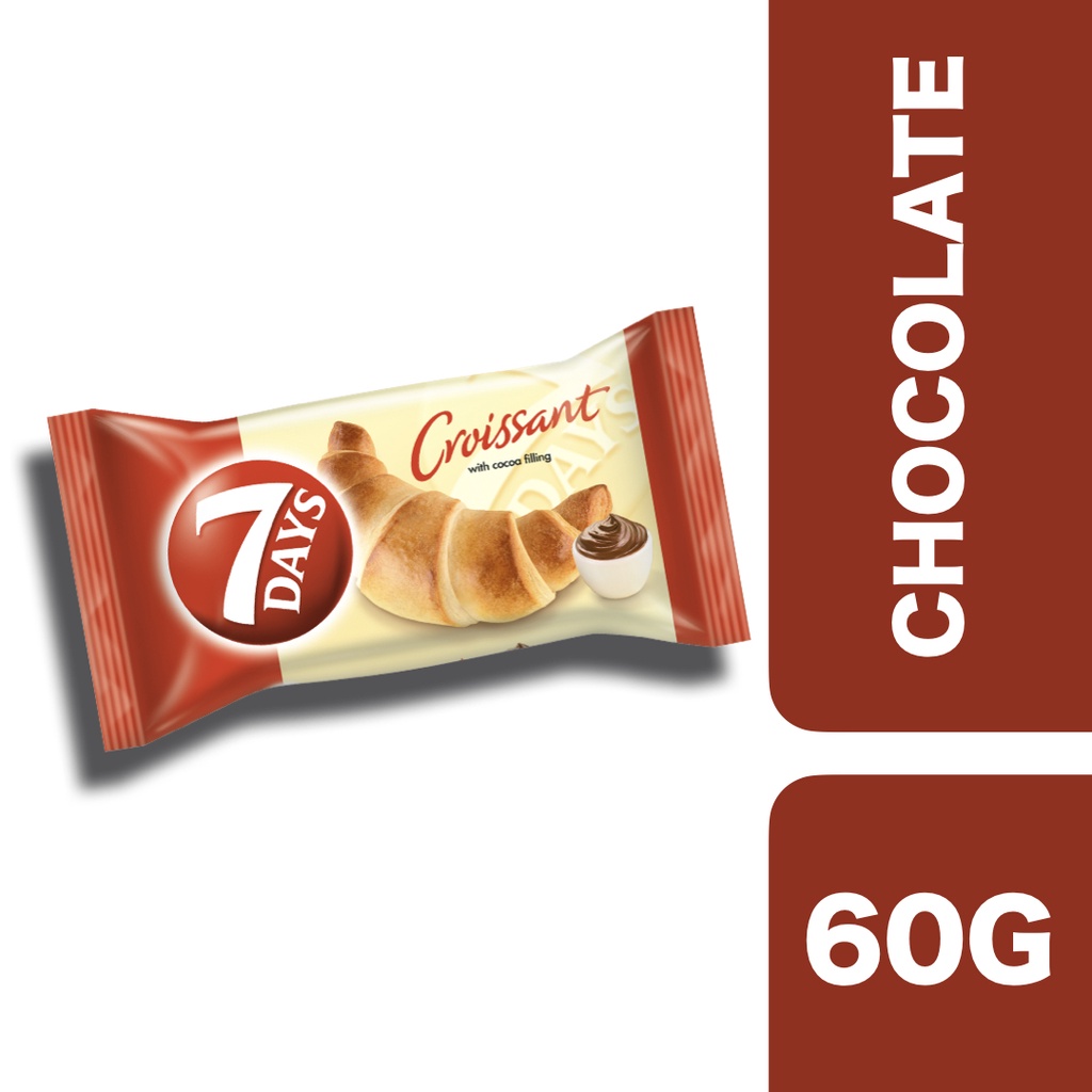 7Days Croissant with Chocolate filling 60g ++ 7เดย์ ครัวซองต์ไส้ช็อกโกแลต 60g ++