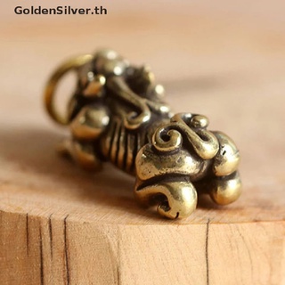 Goldensilver พวงกุญแจทองเหลืองนําโชค จี้กุญแจรถ รูปปี่เซียะนําโชค สร้างสรรค์ TH