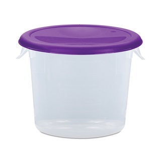 Food Storage 6 QT แบบใสฝาสีม่วง ถังพลาสติก Food Storage 6 QT Clear Purple Lid