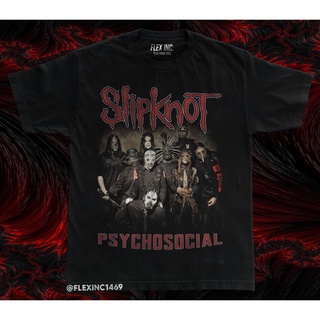 (ขายส่งได้)เสื้อยืด โอเวอร์ไซซ์ พิมพ์ลายวง Slipknot Psychosocial สไตล์วินเทจ