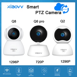 Xiaovv กล้องวงจรปิดรักษาความปลอดภัย ไร้สาย 1296P HD 360° Ptz อุปกรณ์ตรวจจับการเคลื่อนไหว AI พร้อมที่เก็บข้อมูลบนคลาวด์ อินฟราเรด มองเห็นกลางคืน