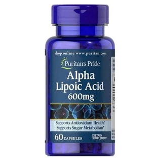 📌พร้อมส่ง แท้ 💯% วิตามินผิวขาว Puritan's Pride Alpha Lipoic Acid 600 mg ขนาด 60 และ 120 เม็ดแคปซูล