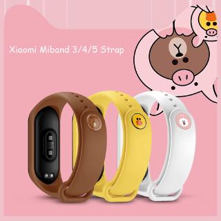 สายนาฬิกาข้อมือ ซิลิโคน ลายการ์ตูน สําหรับ Xiaomi Miband 5 Xiaomi Miband 3 4