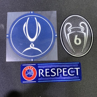 [ของแท้] อาร์ม Uefa Super Cup + อาร์ม UCL 6 ถ้วย  + Respect ปี 2019/20 ของแท้