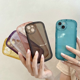 เคสโทรศัพท์มือถือ ซิลิโคนนุ่ม TPU ใส กันรอยเลนส์กล้อง สีมาการอง ดํา ชมพู ม่วง เหลือง สําหรับ Samsung A10 A10s A20s A12 A13 A23 A33 A53 A32 A72 A20 A30 M11 M10 | Hf 23