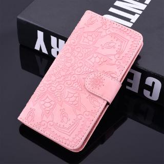 Flip Case Huawei Nova 6SE 5i Pro 5Z 5T 5 4E 3E 3i 2i Leather Soft Embossed Mandala Wallet Stand Phone Cover