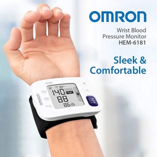 OMRON เครื่องวัดความดันโลหิต ข้อมือ HEM-6161 เครื่องวัดความดันที่ข้อมือ เครื่องวัดความดัน