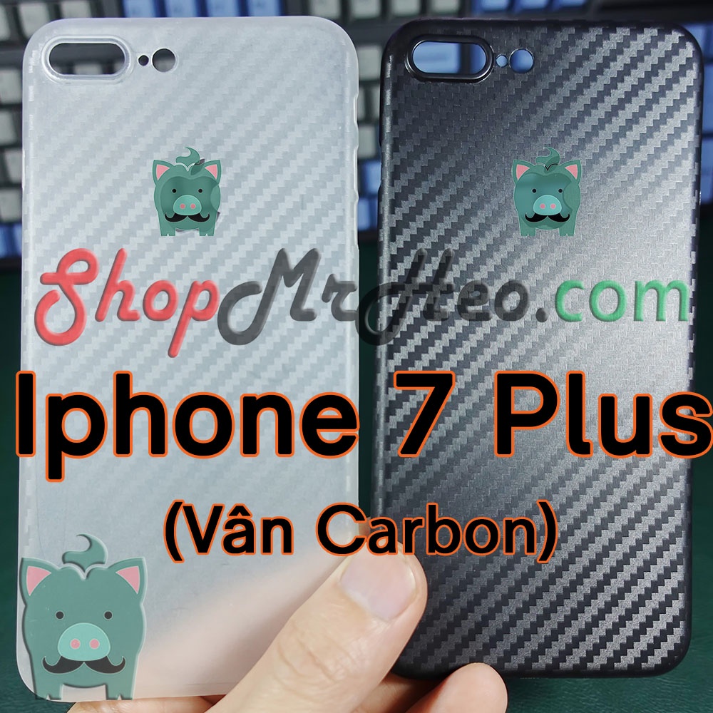 3 ชิ้น Ultra Thin Matte Carbon Textured Paper Case สําหรับ Iphone 7 - Iphone 7 Plus - Iphone 7+ - IP