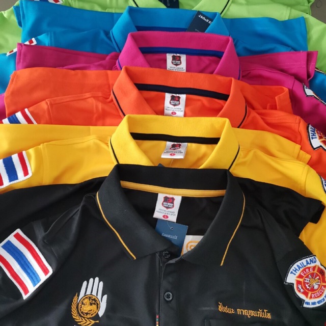 เสื้อโปโลงานป้องกันภัยแขนสั้น งานกู้ชีพ กู้ภัย โปโล งานปัก สามารปักชื่อได้