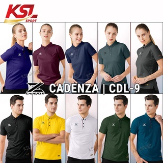 CADENZA เสื้อโปโลคาเดนซ่า พิมพ์ลาย รุ่น CDL-9 รุ่นใหม่ สีเทา/เหลือง/เลือดหมู/ขาว/แดง