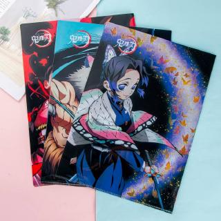 Anime Demon Slayer Kimetsu No Yaiba Kamado Tanjirou A4 PVC แฟ้มซองเอกสาร A4 ลาย ลายการ์ตูน ดิลกขายเครื่องเขียนน่ารักๆ