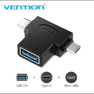 Vention Type C USB Adapter USB 3.0 OTG Adapter Cable 2 in 1 Micro USB OTG Converter