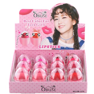 🌟 ลิปสติกเนื้อเนียนนุ่ม โอบิวซ์ OBUSE BEST COLOR FOR TEEN GIRL OB-1270