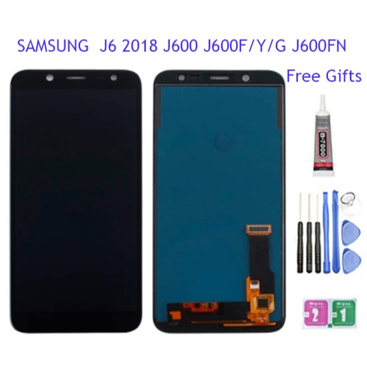 AMOLED จอแสดงผล LCD สําหรับ SAMSUNG Galaxy J6 2018 J600 J600F J600Y SM-J600F J600G J600FN หน้าจอ LCD