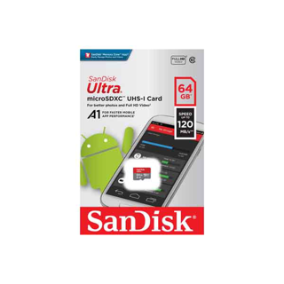 SanDisk Ultra MicroSDXC UHS-I 64GB ความเร็วสูงสุด 140 MB/s U1 A1 (SDSQUAB-064G-GN6MN)