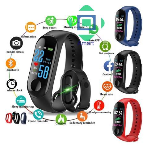 💗amart💗Smart Watch Band รุ่น M3 สายรัดข้อมืออัจฉริยะ รองรับ IOS &amp; Android สายรัดข้อมือเพื่อสุขภาพ