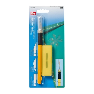 Prym Art knife with 3 spare blades / มีดสำหรับงานศิลปะ พร้อมใบมีดสำรอง 3 แบบ แบรนด์ Prym จากประเทศเยอรมนี (G611395)