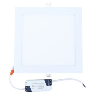 Downlight LED DOWNLIGHT LAMPTAN ULTRA SLIM 18W WARMWHITE ALUMINIUM 9" SQUARE WHITE Neon track downlight Light bulb โคมไฟ