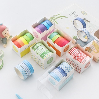 emmoo เทปกาว ไดอารี่ สมุด DIY ตกแต่ง เทป Washi 5 ม้วน/กล่อง