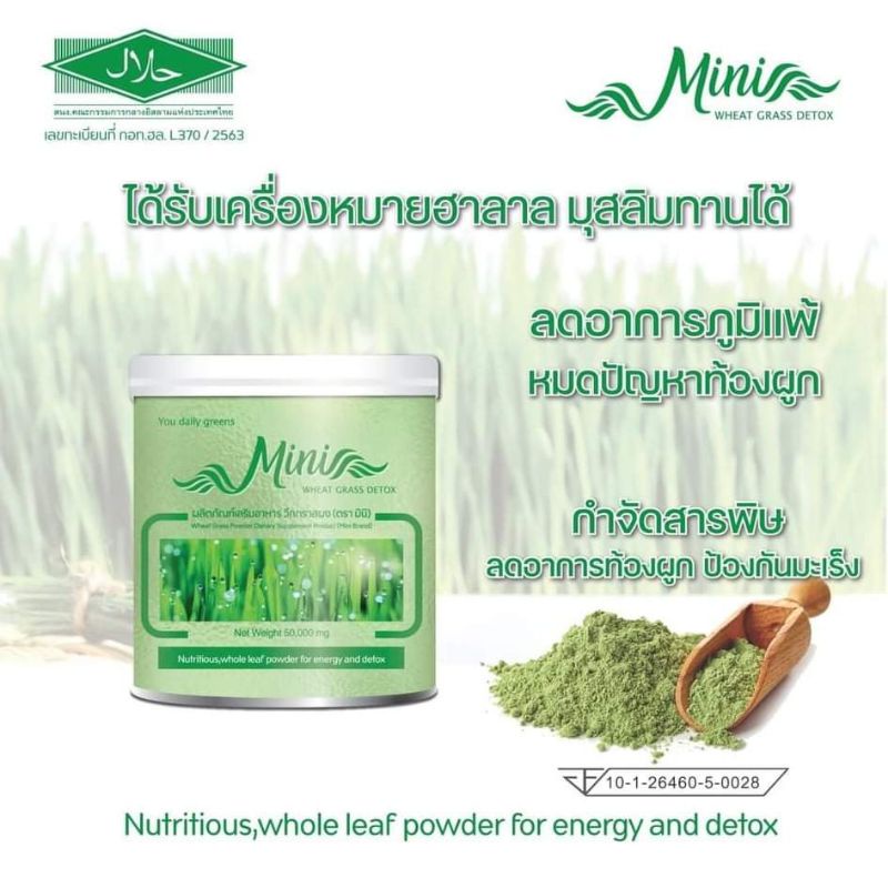 collagen &amp; wheat grass &amp; mct oil powder by mini
