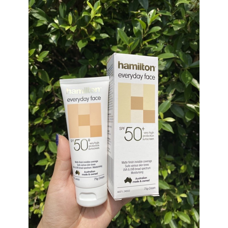 ฉลากใหม่ล่าสุด (2024)กันแดดออสเตรเลีย Hamilton everyday face SPF 50