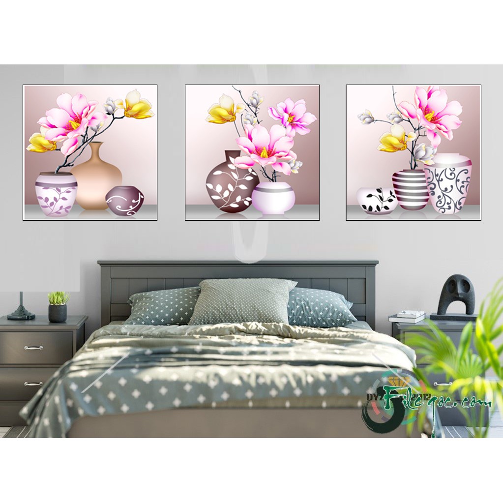 แจกันศิลปะภาพวาดเพชร ขนาด: 14650 ซม