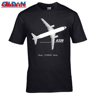 [S-5XL] Bvrt32e7456 เสื้อยืด ผ้าฝ้าย พิมพ์ลายการ์ตูนเครื่องบินคลาสสิก Airbus A320 สําหรับผู้ชาย TR626WE41848