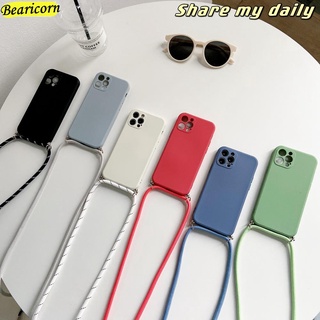 สําหรับ Samsung Galaxy S21 FE Plus Ultra เคส สายคล้องคอ สายคล้องคอ สายคล้องคอ ซิลิโคนเหลว เคสโทรศัพท์ สีนุ่ม