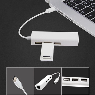 shakangcool Type C USB-C 3.1 to USB 3.0 Hub Ethernet Lan RJ45 Network Adapter For Macbook US SGL