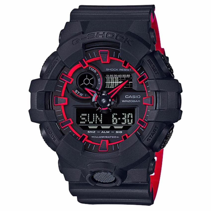 Casio G-Shock นาฬิกาข้อมือผู้ชาย สายเรซิ่น รุ่น GA-700 GA-700SE GA-700SE-1A4