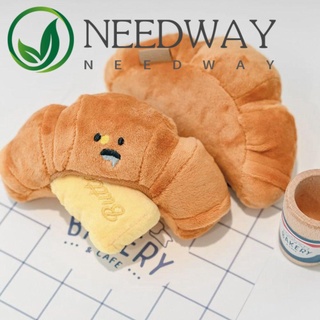 Needway ของเล่นตุ๊กตาสุนัขดมกลิ่น ครัวซองต์ ขนมปัง แบบนิ่ม