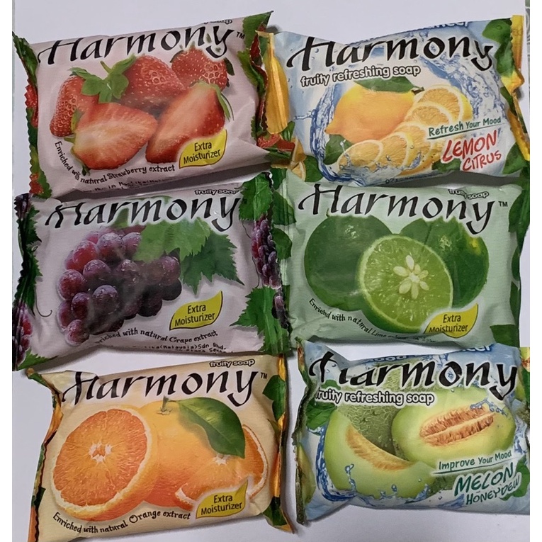 สบู่ผลไม้ Harmony fruity soap 🍓🍊🍇🍋🍈🍏