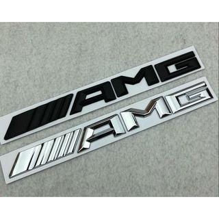 โลโก้ เอเอ็มจี เบนซ์ สีเงิน ฟ้อนตัวนูน Mercedes Benz AMG W202 W203 C-Class C230 Emblem for rear trunk