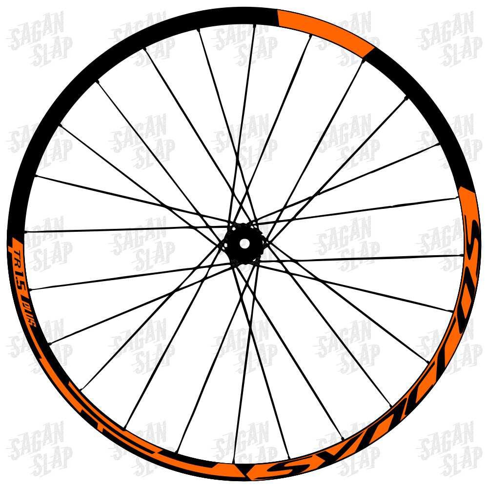 สติ๊กเกอร์ขอบ 2 ซม. กว้าง สติ๊กเกอร์รูปลอกขอบ Syncros - TR1 mtb downhill roadbike 26 27.5 29 700c