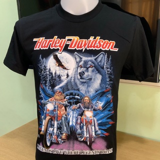 HH เสื้อยืดharley davidsonผ้านุ่มคอฟิตไม่มีข้างcotton100%ไซส์SMLมีมากกว่า40แบบ เสื้อยืดผ้าฝ้าย