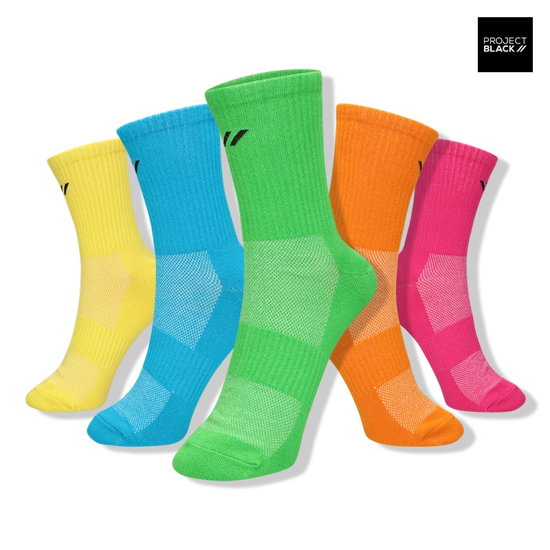 Project Black โปรเจกต์ แบล็ก Socks ถุงเท้า รุ่น Neon Collection นีออน คอลเลคชั่น