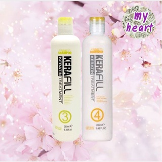 Kerafill Daily Shampoo/Conditioner 280 ml แชมพู และครีมนวดผม เพื่อเติมเคราติน