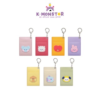 BT21 minini LEATHER PATCH CARD HOLDER