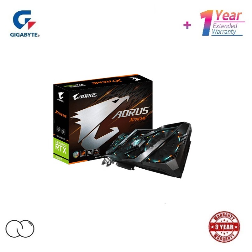 กราฟิกการ์ด GIGABYTE AORUS GeForce RTX 2080 Ti XTREME 11GB GDDR6 GPU / RGB Fusion 2.0 / GV-N208TARUS
