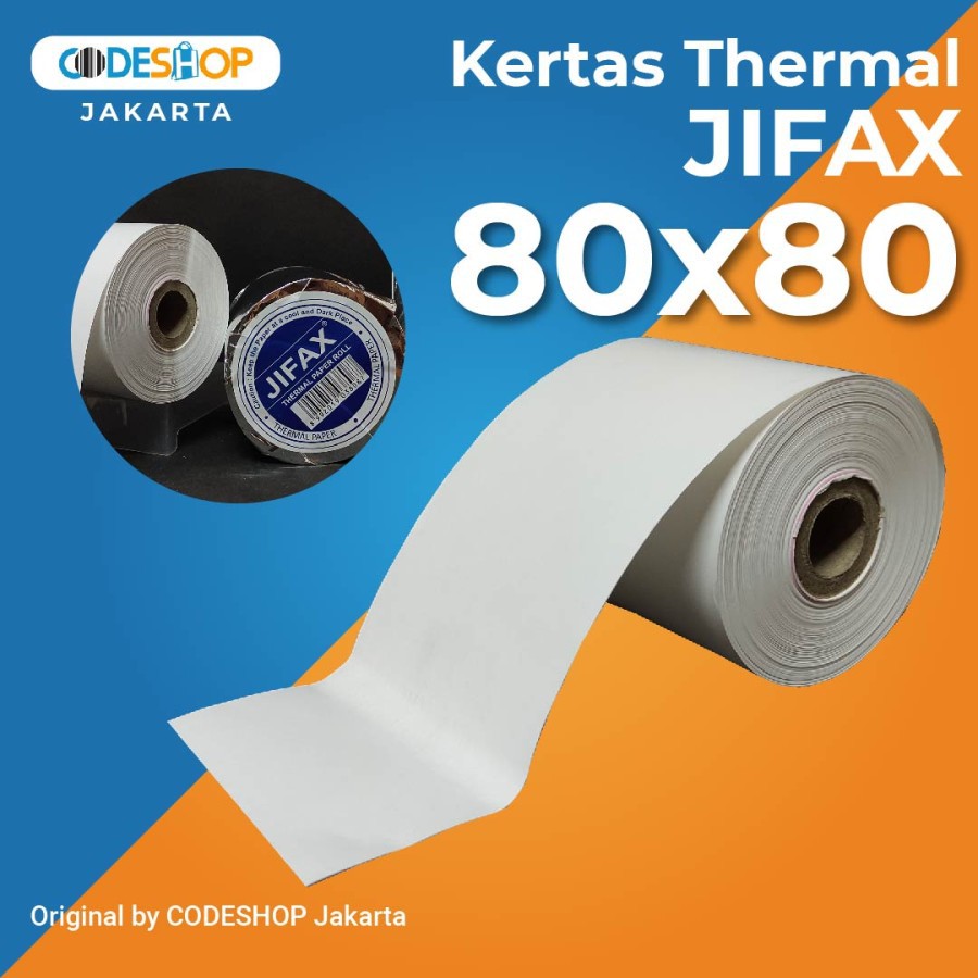 กระดาษเทอร์มอล JIFAX 80x80 - สําหรับเครื่องพิมพ์มือถือ Bluetooth 80