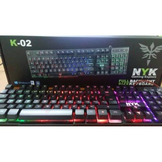 NYK K02 Gaming Keyboard K-02 Key backlight K 02