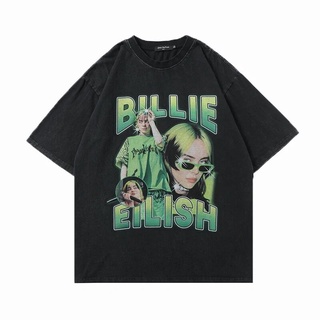 สไตล์ใหม่ Spenzer.street  Billie elish โอเวอร์ไซส์ เสื้อผ้าแฟชั่น สินค้าสตรีท ยังโอม บิลลี่ เสื้อผ้าสตรีท ฮิต 2022 คอกลม