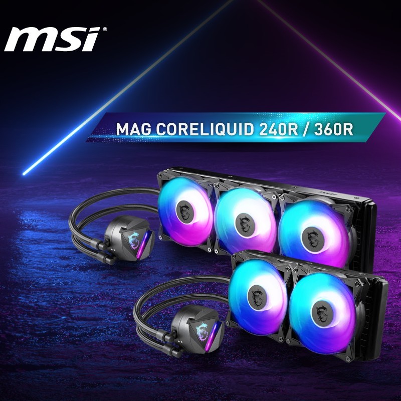 รองรับ LGA 1700ชุดน้ำปิด LIQUID COOLING MSI MAG CORELIQUID 240R V2 360R