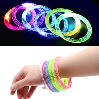 Rave สร้อยข้อมือนีออน / Led ปาร์ตี้ / กําไลกระพริบ / เรืองแสง / ของเล่นเบา