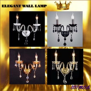 CT001A011 SOTMIA โคมไฟติดผนังเชิงเทียน โคมติดผนัง โคมไฟคริสตัล CRYSTAL WALL LAMP โคมไฟสวย ไฟติดผนัง โคมไฟ ไฟติดห้อง