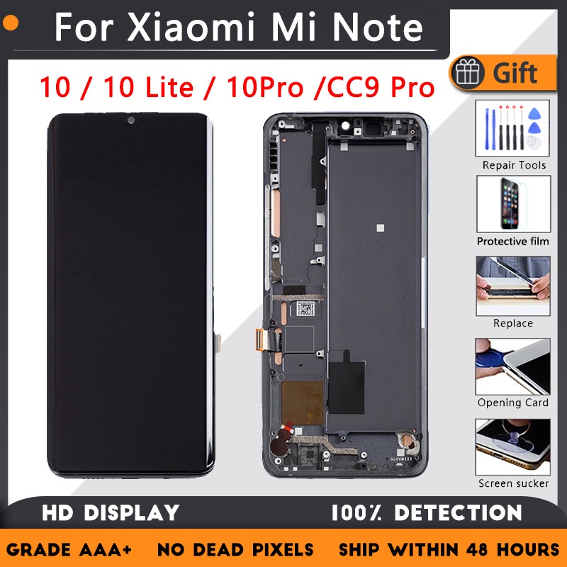 Super Amoled สําหรับ Xiaomi Mi Note 10 /Mi Note 10 Lite /Mi Note 10 Pro / CC9 Pro จอแสดงผล LCD หน้าจ