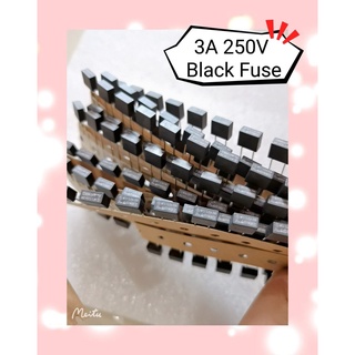 3A 250V T3.15A BLACK方块fuse 10ชิ้น/1ชุด