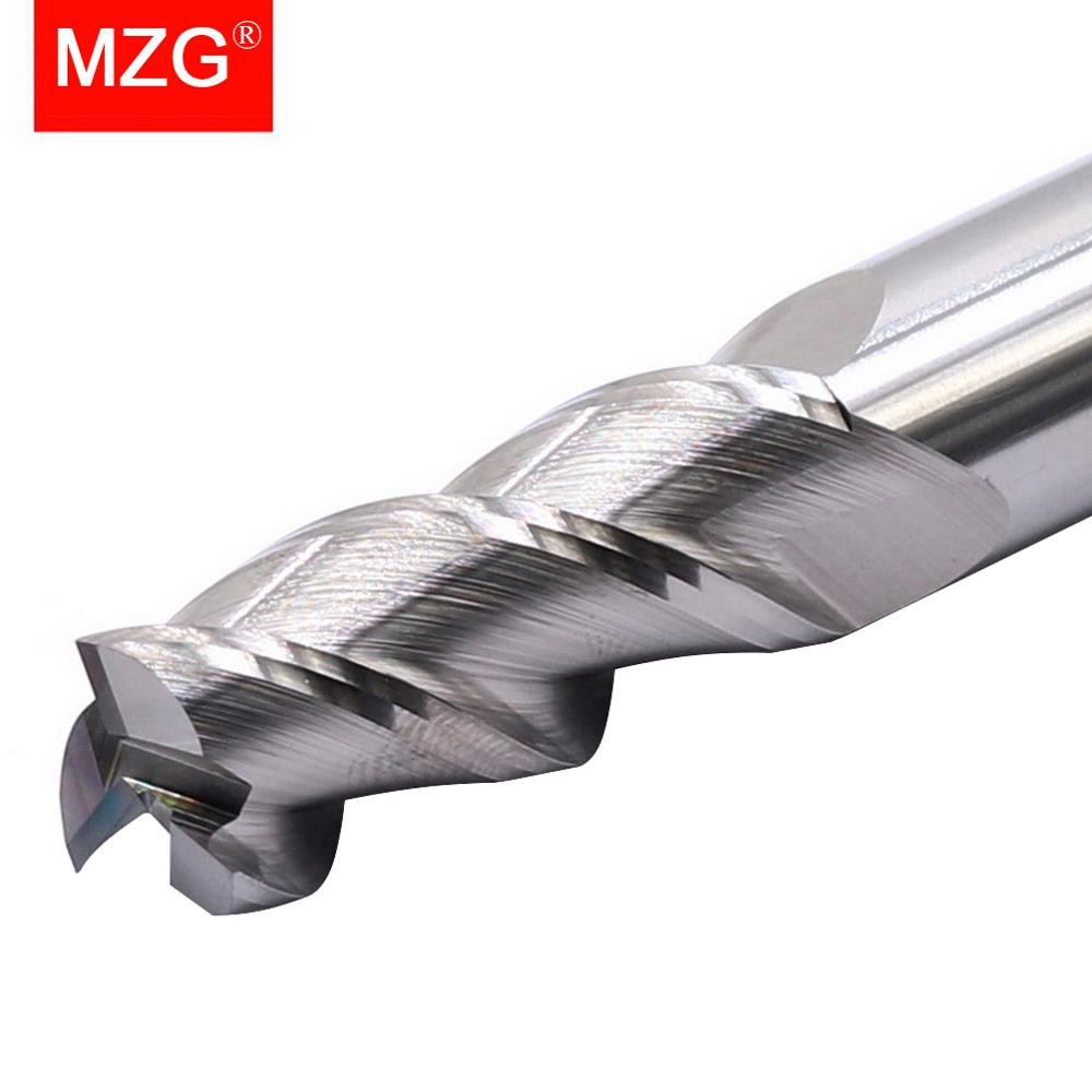 MZG 3 Flute Cutting HRC55 3mm 5mm 6mm Aluminium Copper Processing CNC