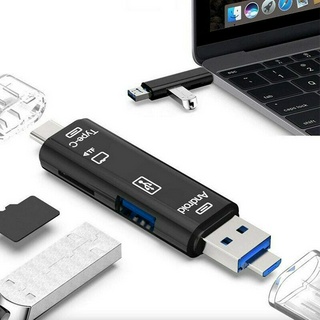 อะแดปเตอร์ Usb Hub Multiport 5 - In - 1 Type - C Micro Usb Otg Card Reader สําหรับโทรศัพท์มือถือแล็ปท็อป